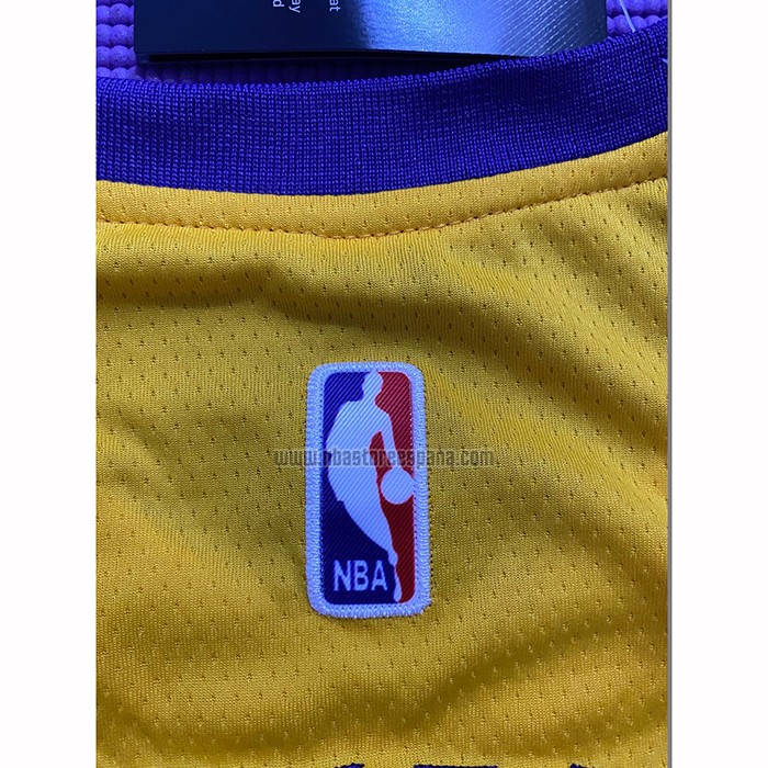 Camiseta Los Angeles Lakers Kobe Bryant NO 8 24 Amarillo